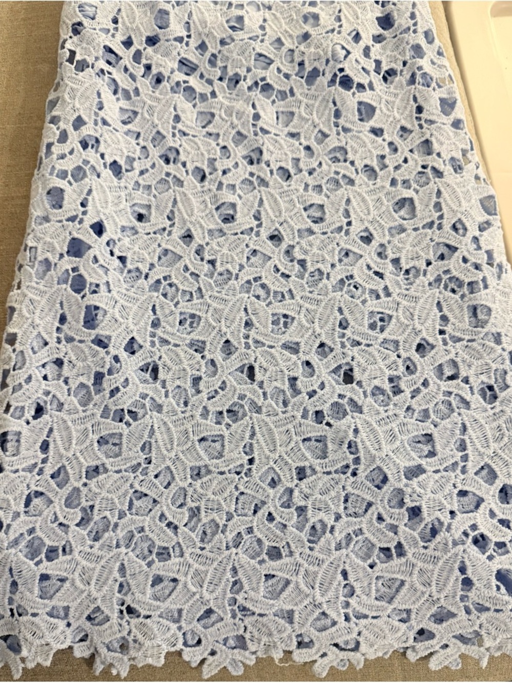 Astr Light Blue Lace Midi Dress - Picture 6 of 15